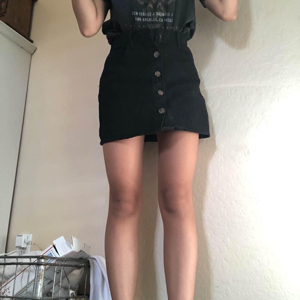 ✰BLACK DENIM MINI SKIRT ✰